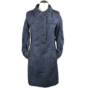 Michael Kors Women's Dress Navy Blue Medium Long‎ Sleeve Button Front Career